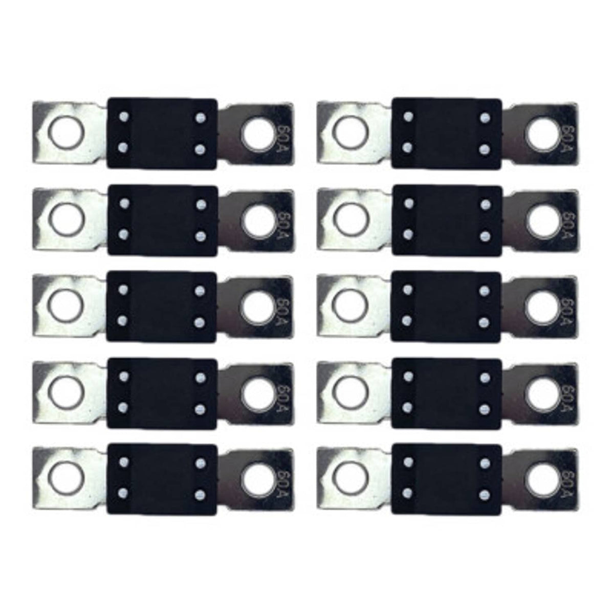 Solid Spare EZGO 60A MEGA FUSE 60 AMP 602632 Golf Cart Battery Charger Fuse - 10 Pack