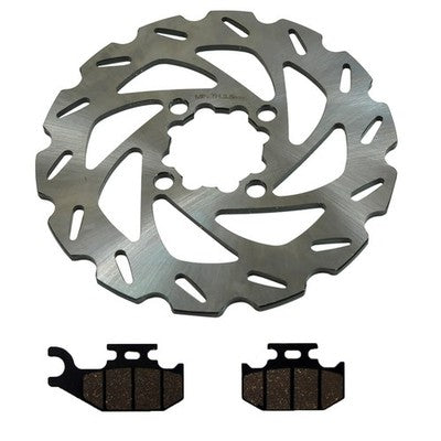Solid Spare Rear Disc Brake Wave Rotor & Brake Pads for Yamaha Raptor 700 fits 2006-2012
