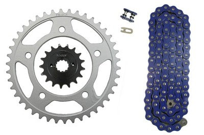 Solid Spare Blue 525x122 O-Ring Chain & 17/41 Sprockets for Honda Shadow ACE 750 1998-2003