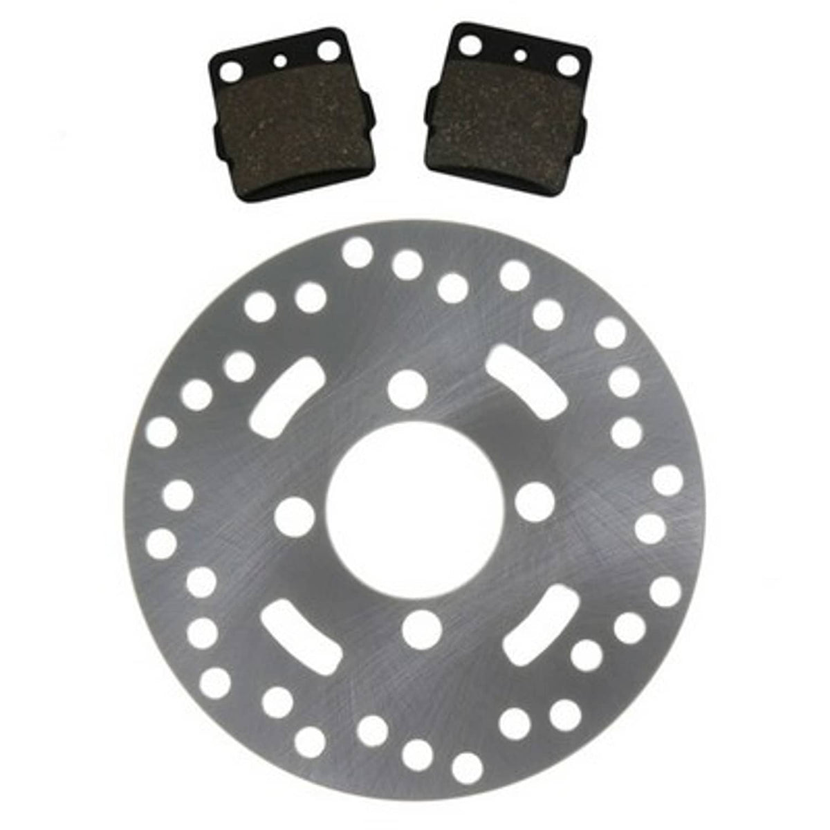 Solid Spare Front Disc Brake Rotor & Semi-Metallic Brake Pads for Yamaha Raptor 660