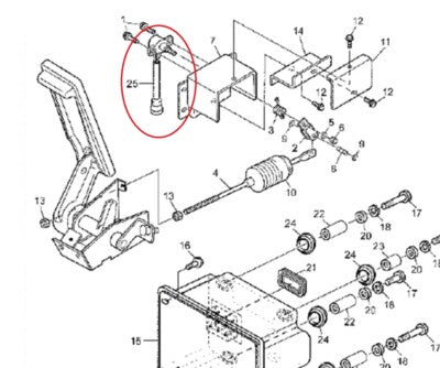 Throttle Sensor Assembly For Yamaha G19 G22 Golf Carts # JR1-85885-00-00