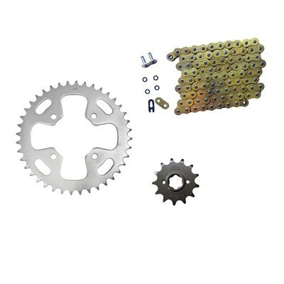Solid Spare Gold 520x90 O-Ring Drive Chain & 13/40 Sprockets for Honda ATC350X fits 1985