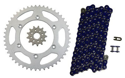 Solid Spare Blue 520x114 Drive Chain & 13/49 Sprockets for Yamaha YZ450F 2007-2009 & 2014