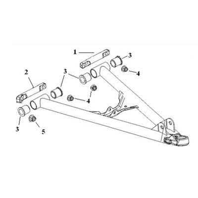 Solid Spare SPI Lower A-Arm Bushing Kit for Polaris Snowmobiles with OEM# 2204663 or 2204664