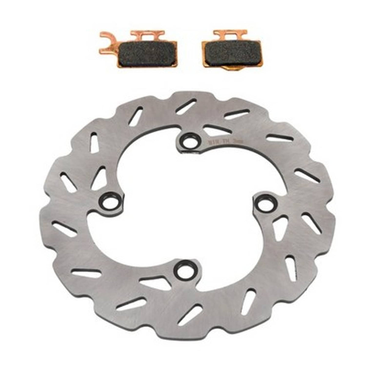 Solid Spare Front Wave Pattern Disc Brake Rotor & Brake Pads for Suzuki RM65 2003 2004 2005