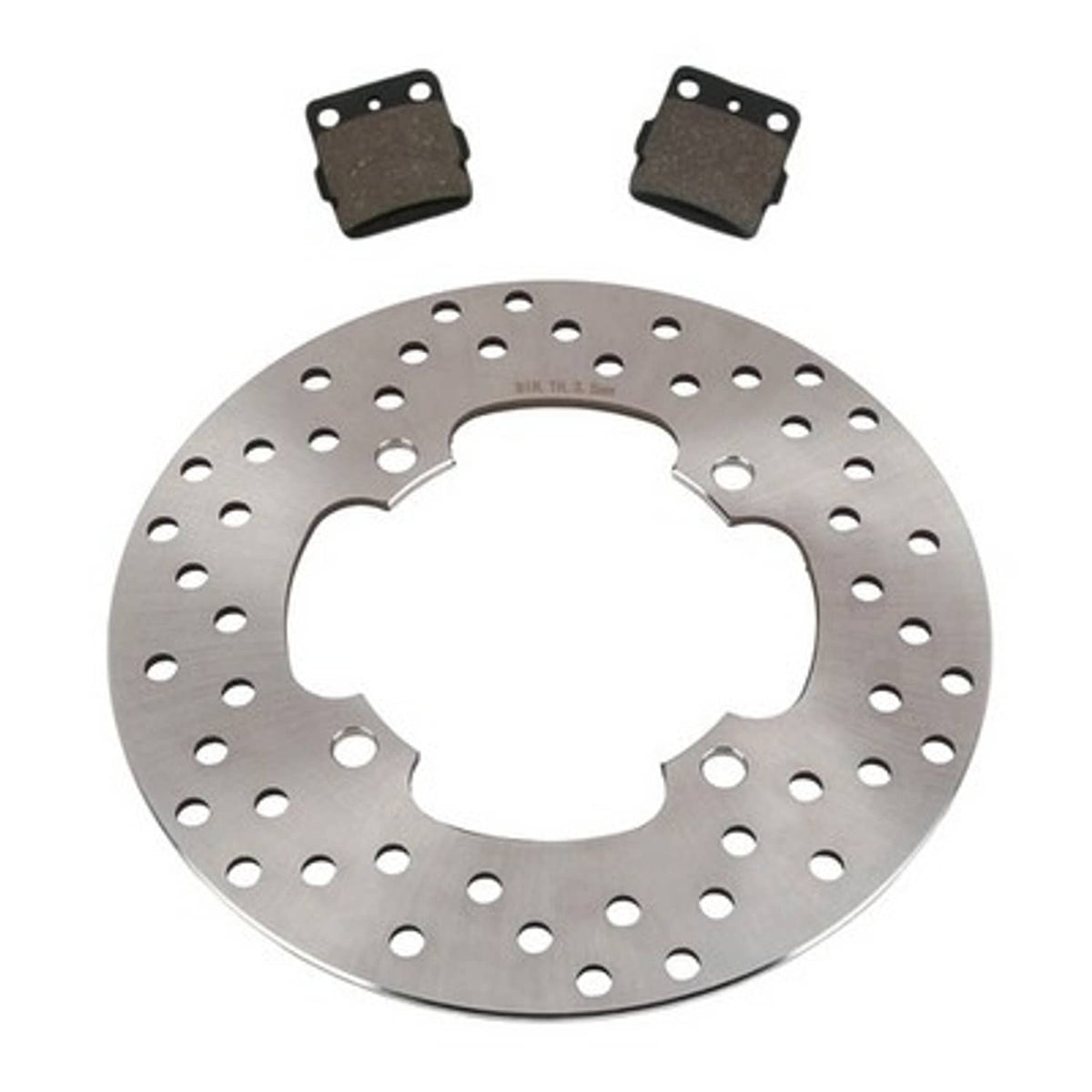 Solid Spare Rear Disc Brake Rotor & Semi-Metallic Pads for Honda TRX400EX & TRX400X Sportrax