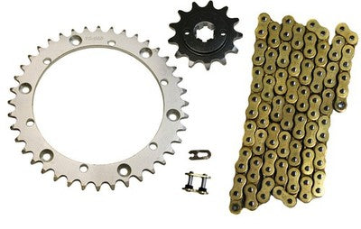 Solid Spare Gold 520x92 O-Ring Drive Chain & 13/40 Sprockets for Yamaha Blaster 200