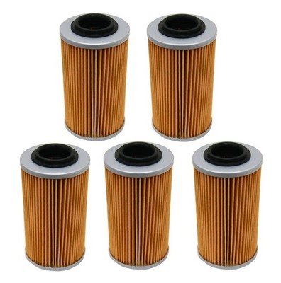 Solid Spare 5 Pack Oil Filters for Bombardier for Can-Am Traxter 500 650 Auto CVT