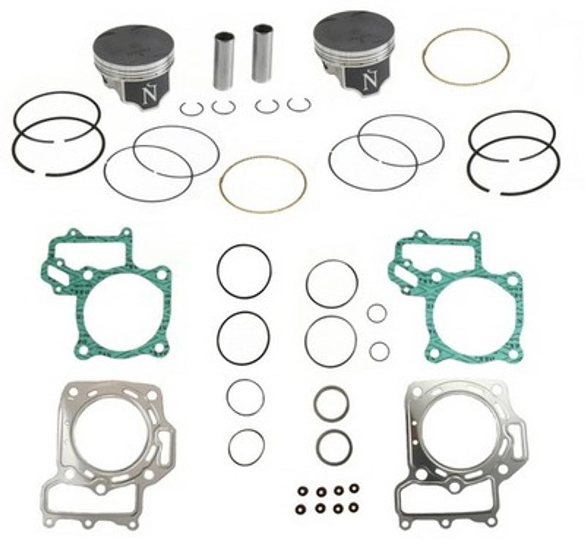 Solid Spare Namura .020 Over Bore Pistons & Gasket Kit for Arctic Cat 650 V2 V-Twin 80.5mm
