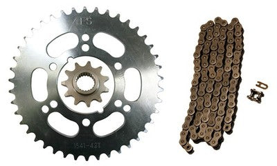 Solid Spare Natural 520x80 O-Ring Chain & 11/42 Sprockets for Polaris Trail Boss 325 2000