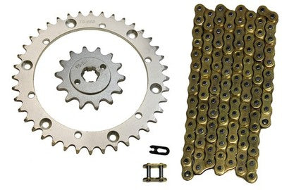 Solid Spare Gold 520x94 Drive Chain & 14/40 Sprockets for Yamaha Blaster 200 1988-2006