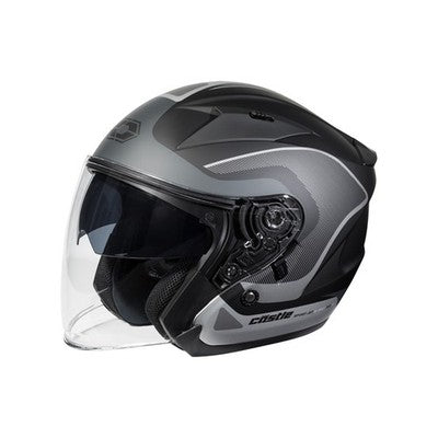 Solid Spare Adult Castle X Open Face Motorcycle Helmet with Shield - AVENUE SV CROSSROAD