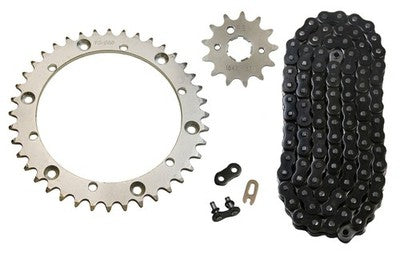 Solid Spare Black 520x98 O-Ring Drive Chain & 13/40 Sprockets for Yamaha Warrior 1989-2004