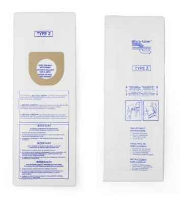 Solid Spare DVC Micro-Lined Bags Type Z Fit Hoover TurboPower, Power Drive - 10 Bags