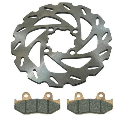Solid Spare Rear Wave Disc Brake Rotor & Pads for Yamaha YFZ450, YFZ450R & YFZ450X 2006-2025