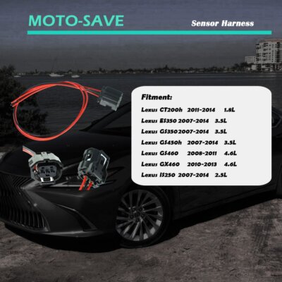 Solid Spare 90980-12353 Camshaft Position Sensor Connector harness for 07-14 Lexus ES350