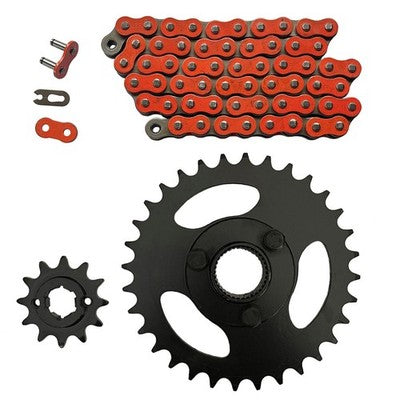 Solid Spare Orange 520x60 Drive Chain & 12/32 Sprockets for Polaris RZR 170 fits 2009-2016