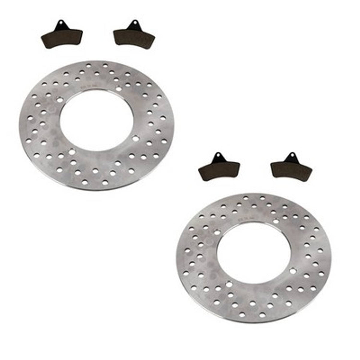 Solid Spare Front Brake Rotors & Semi-Metallic Pads for Arctic Cat Bearcat 454 1996-1998
