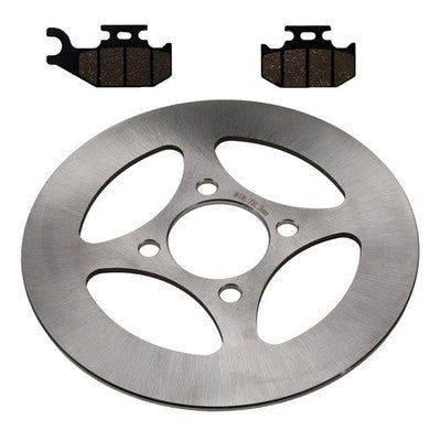 Solid Spare Rear Disc Brake Rotor & Semi-Metallic Brake Pads for Yamaha Raptor 700 2006-2012