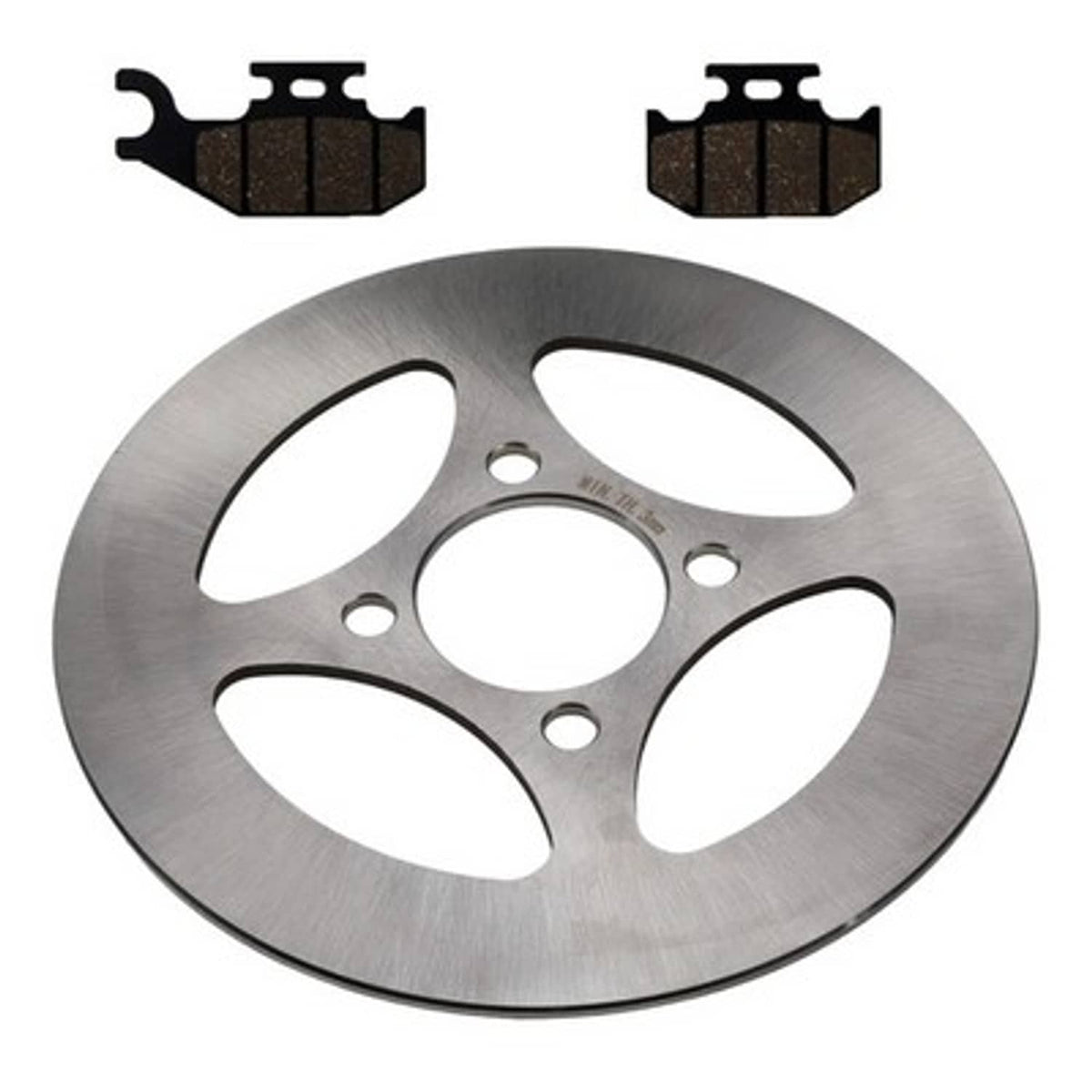 Solid Spare Rear Disc Brake Rotor & Semi-Metallic Brake Pads for Yamaha Raptor 700 2006-2012