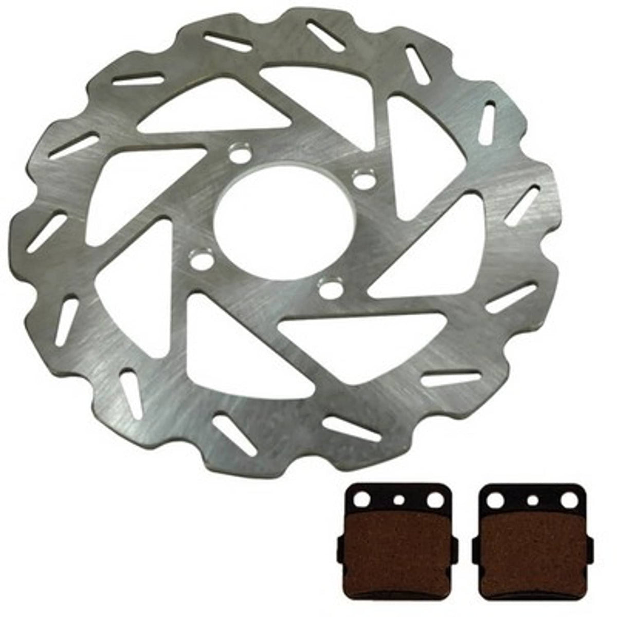 Solid Spare Rear Wave Disc Brake Rotor & Semi-Metallic Pads for Yamaha Raptor 250 2008-2013