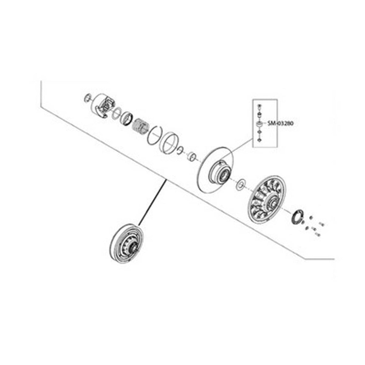 Solid Spare 3 SPI Rollers for Driven Pulley Sliding Flange fits Ski-Doo Replaces 417126892