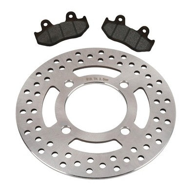 Solid Spare Rear Disc Brake Rotor & Semi-Metallic Brake Pads for Honda ATC250R 1985-1986