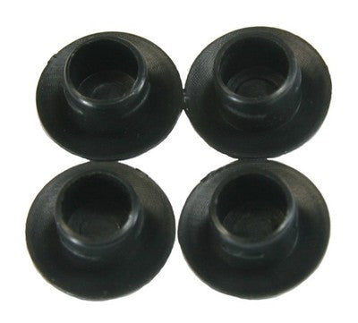 4 Black Frame Hole Covers Plugs for Forward Controls for Harley Sportster