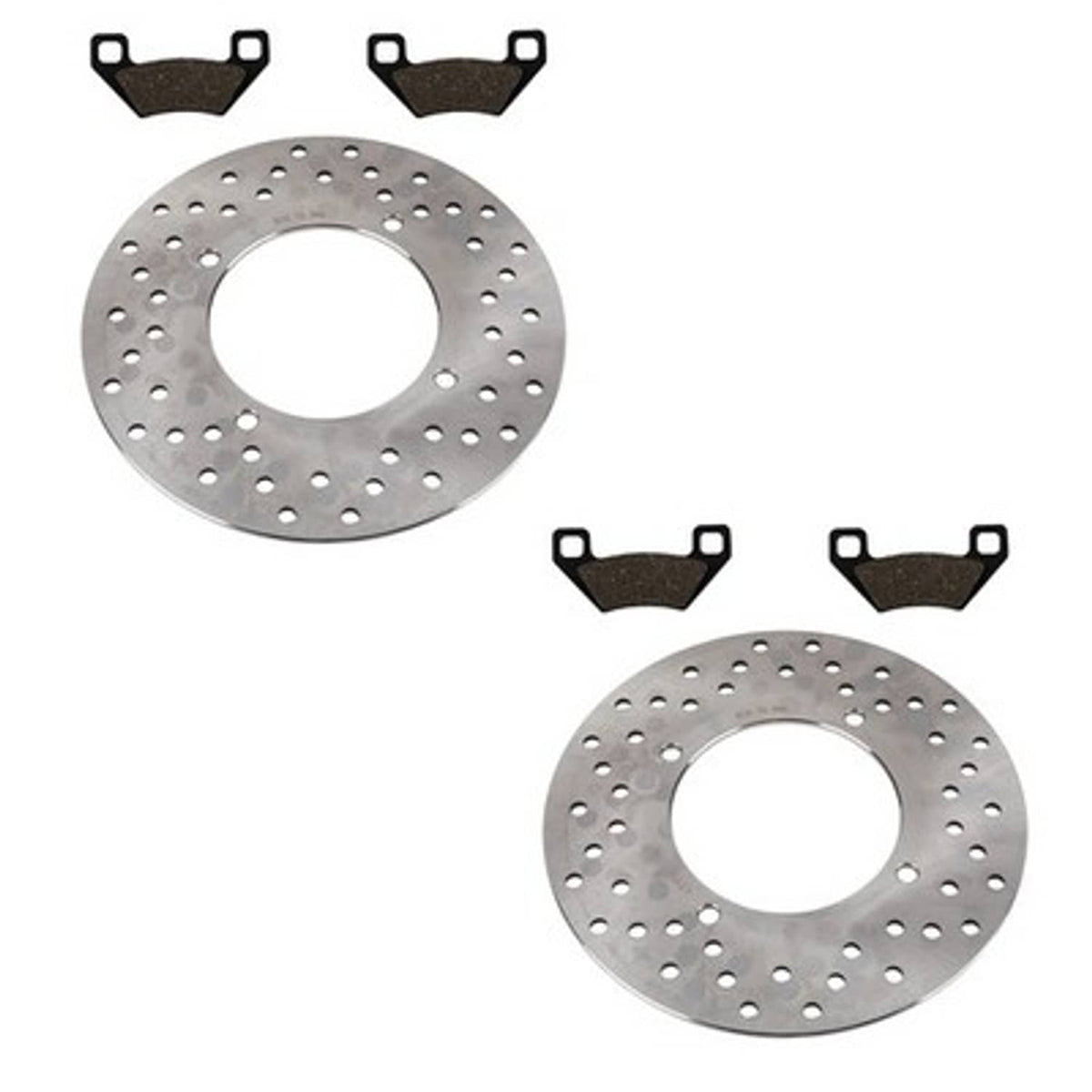 Solid Spare Front Brake Rotors & Semi-Metallic Pads for Arctic Cat 366 4x4 Auto fits 2009