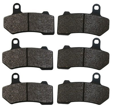 Solid Spare Factory Spec brand Front & Rear Brake Pads for Harley-Davidson Motorcycles