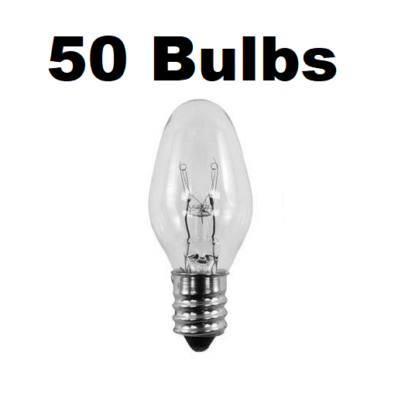Solid Spare 50 Pack Light Bulbs 15W for SCENTSY Plug-In Warmer Wax Diffuser 15 Watt 120 Volt