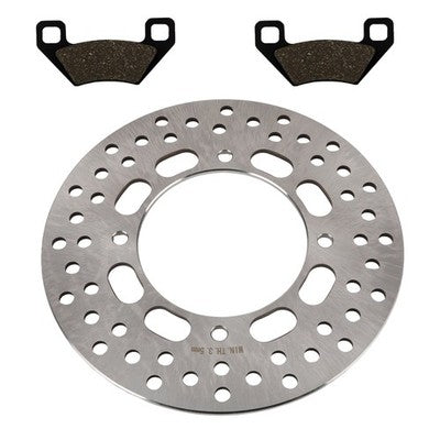 Solid Spare Rear Brake Rotor & Semi-Metallic Pads for Arctic Cat 450 Alterra 4x4 2013-2024