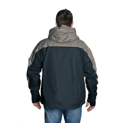 Solid Spare Mens Mossi TPX Rain Jacket Rain Coat Black/Grey Waterproof Large