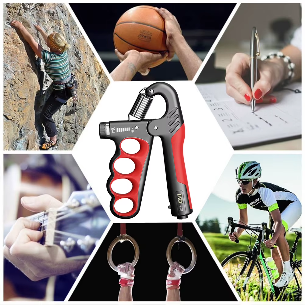 Hand Grip Strength Power Trainer Gripper Strengthener Adjustable Gym Exerciser