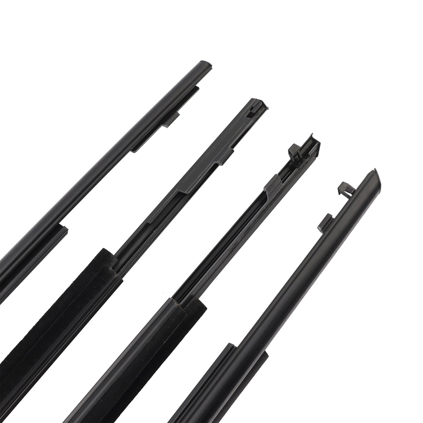 4PCS Door Glass Belt Outer Molding Weatherstrip For Toyota Prius 2010-2015