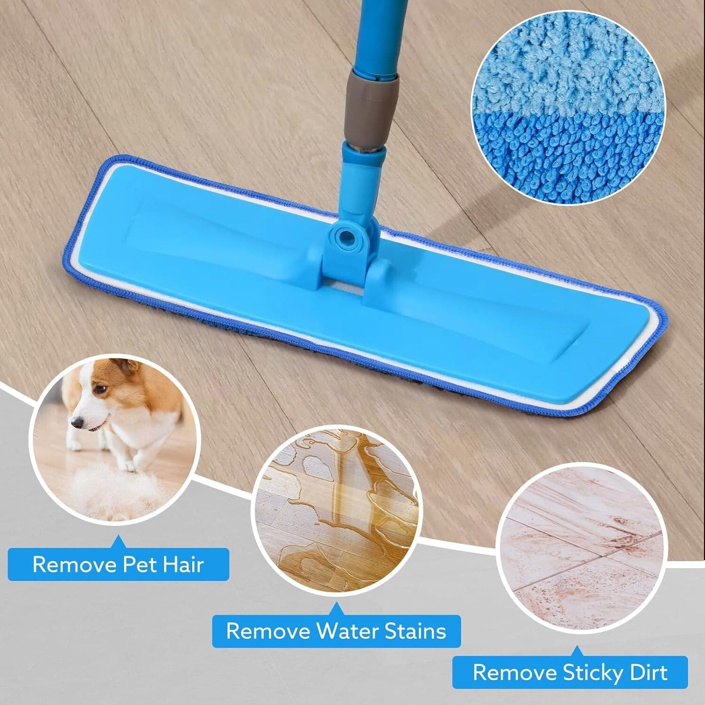 6 Pack Replacement Microfiber Cleaning Pads For Bona Mop 18 Inch Reusable Tools