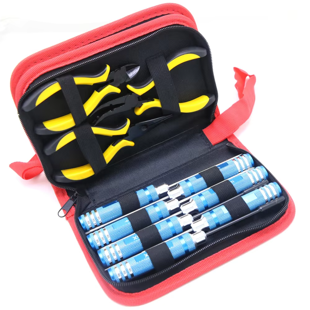 10Pcs RC Tools Kits Screwdriver Pliers Hex Repair Box Set for RC Car Traxxas
