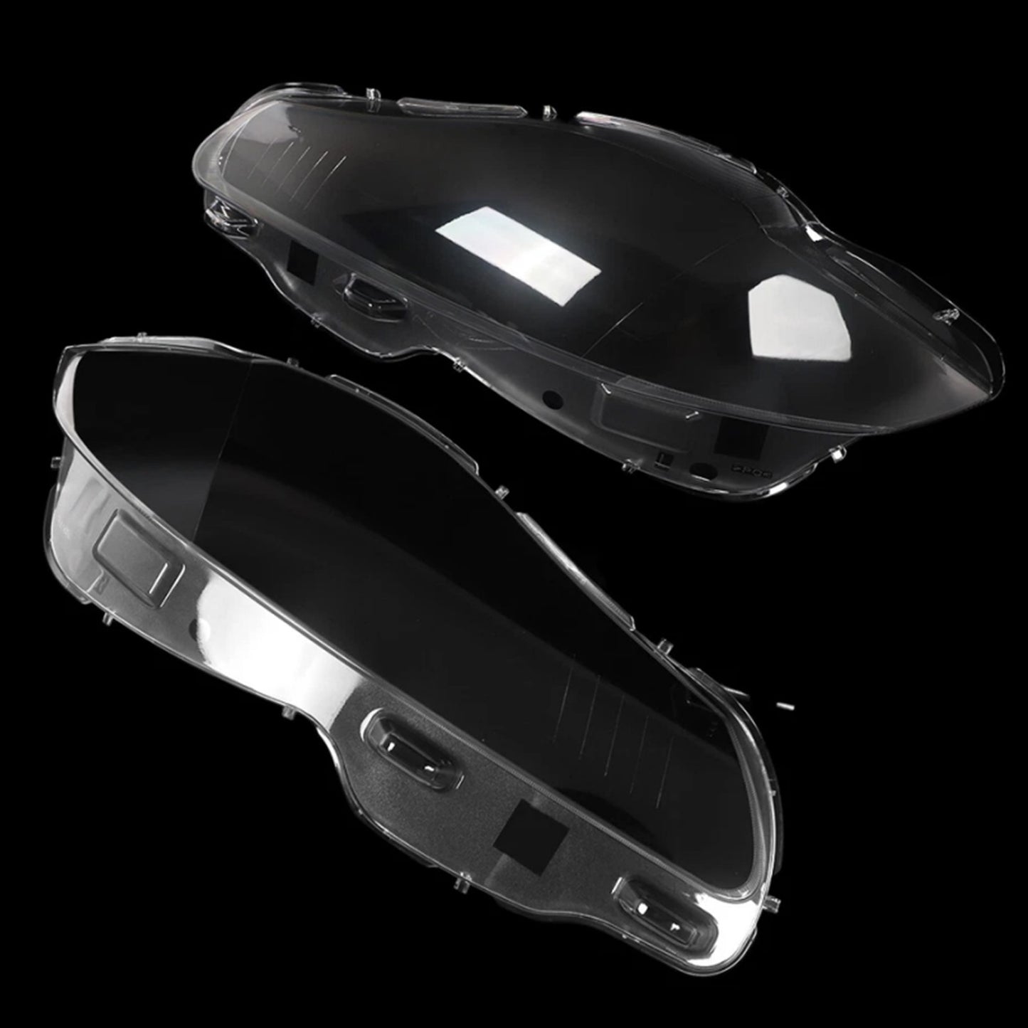 Pair Front Headlight Lens Cover Shell Clear For Jaguar XJ XJL 2010-2019