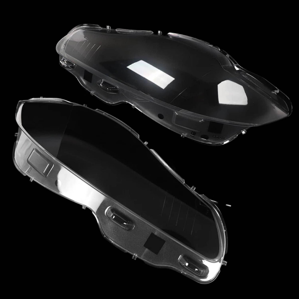 Solid Spare Pair Front Headlight Lens Cover Shell Clear For Jaguar XJ XJL 2010-2019