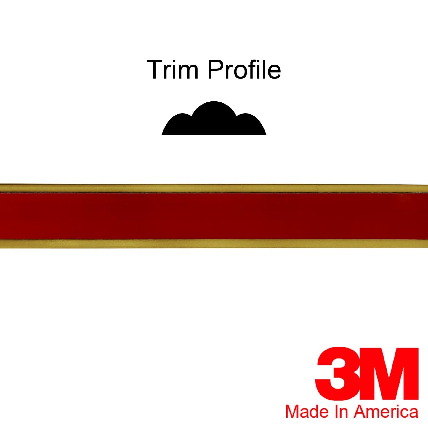 Vintage Style 5/8" Gold & Chrome Side Body Trim Molding