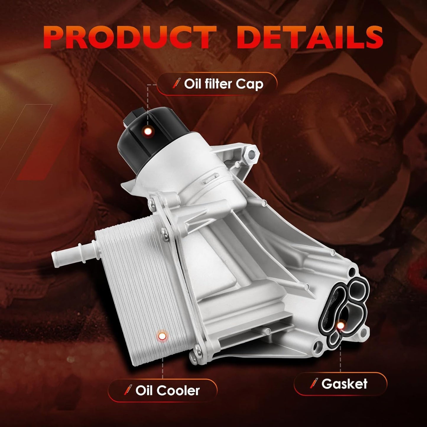 68624177AA Engine Oil Cooler Filter Housing For 2014-19 Ram 1500 3.0L V6 DIESEL