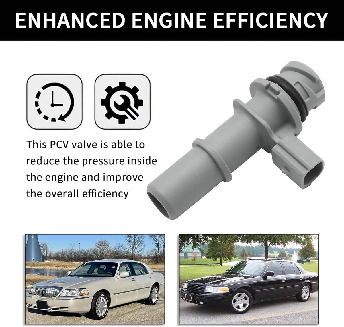 Solid Spare PCV Valve for 2005 2006 2007 2008 2009 2010 Ford Mustang 4.0L 5L3Z-6A666-BA