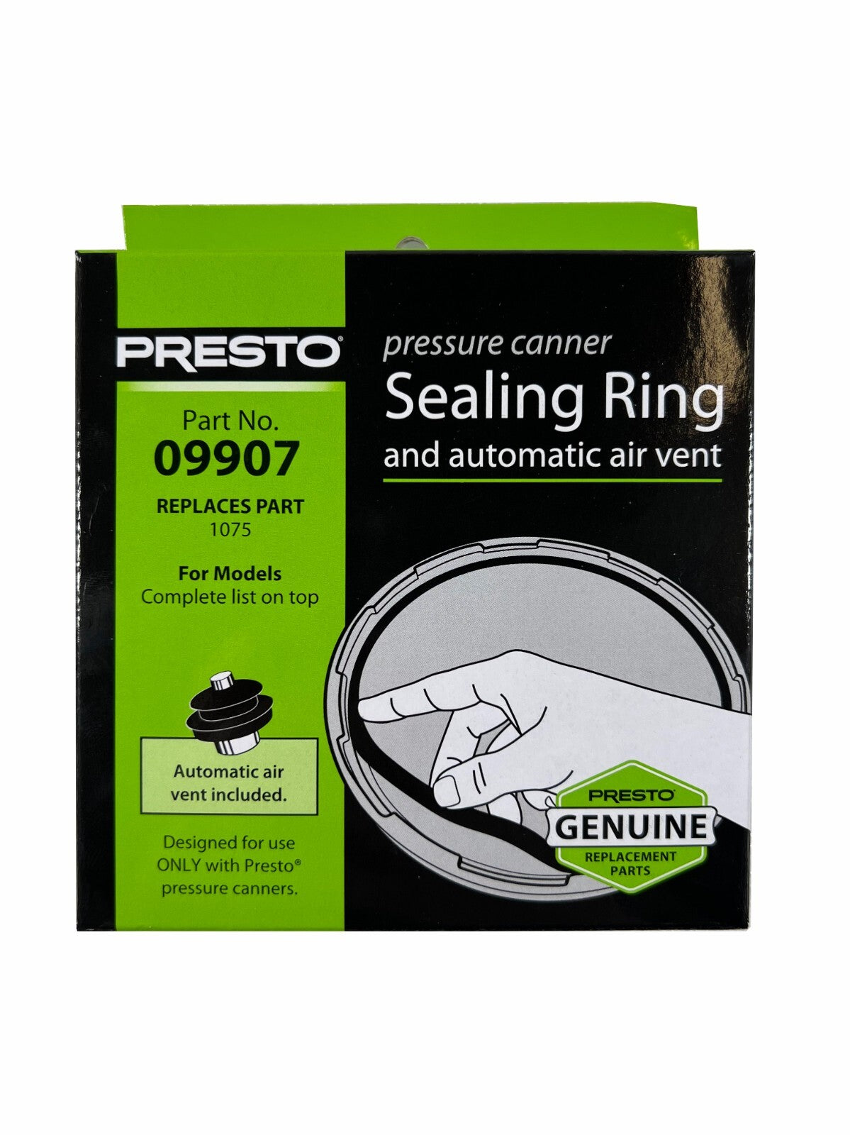 Solid Spare Presto 09907 Pressure Cooker Canner Sealing Ring Air Vent