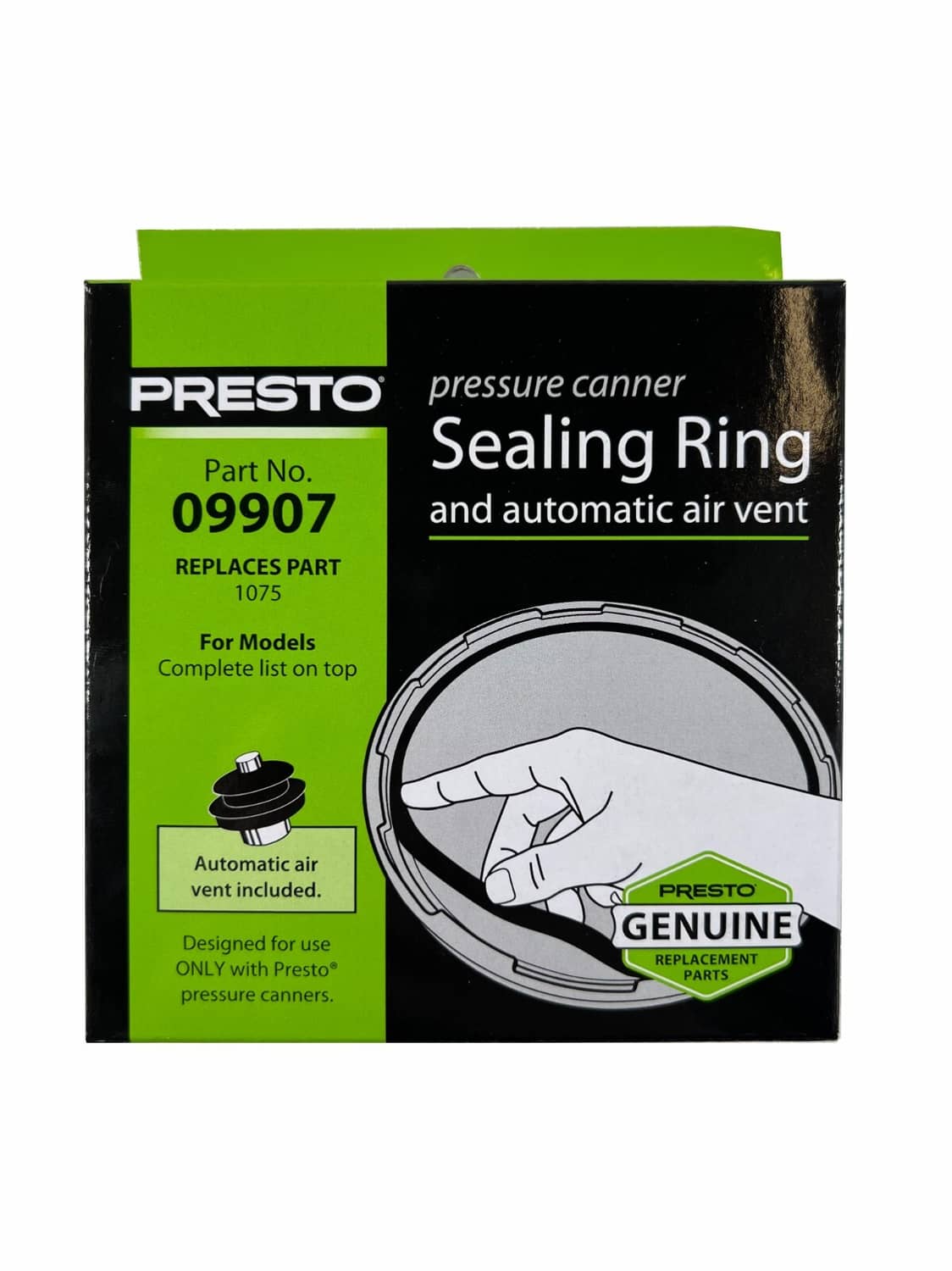 Solid Spare Presto 09907 Pressure Cooker Canner Sealing Ring Air Vent