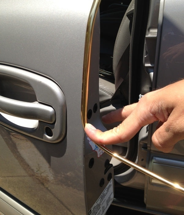 FLEXIBLE GOLD DOOR EDGE GUARD MOLDING TRIM PROTECTOR - 14 FT Roll - 4 Doors