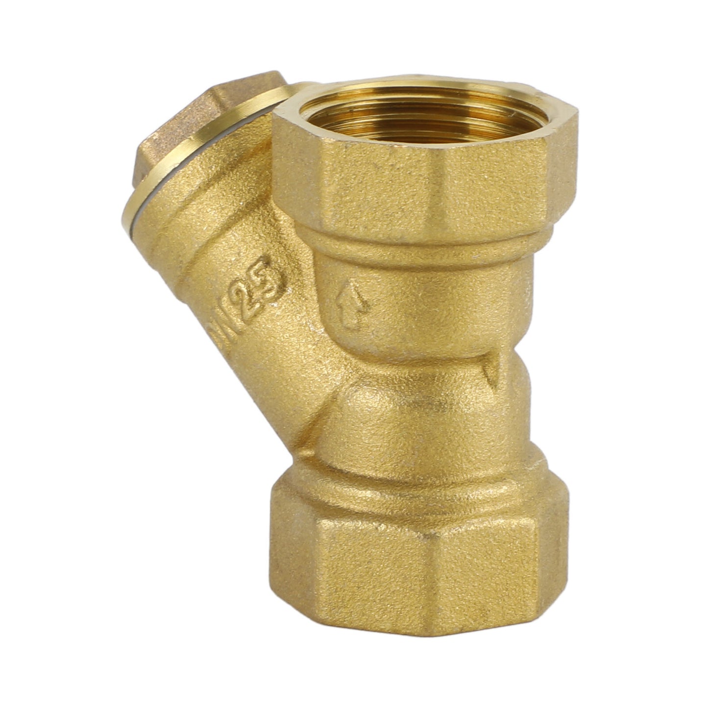 1" NPT Thread Y Shaped Brass Strainer Filter Valve Connector For Water Oil