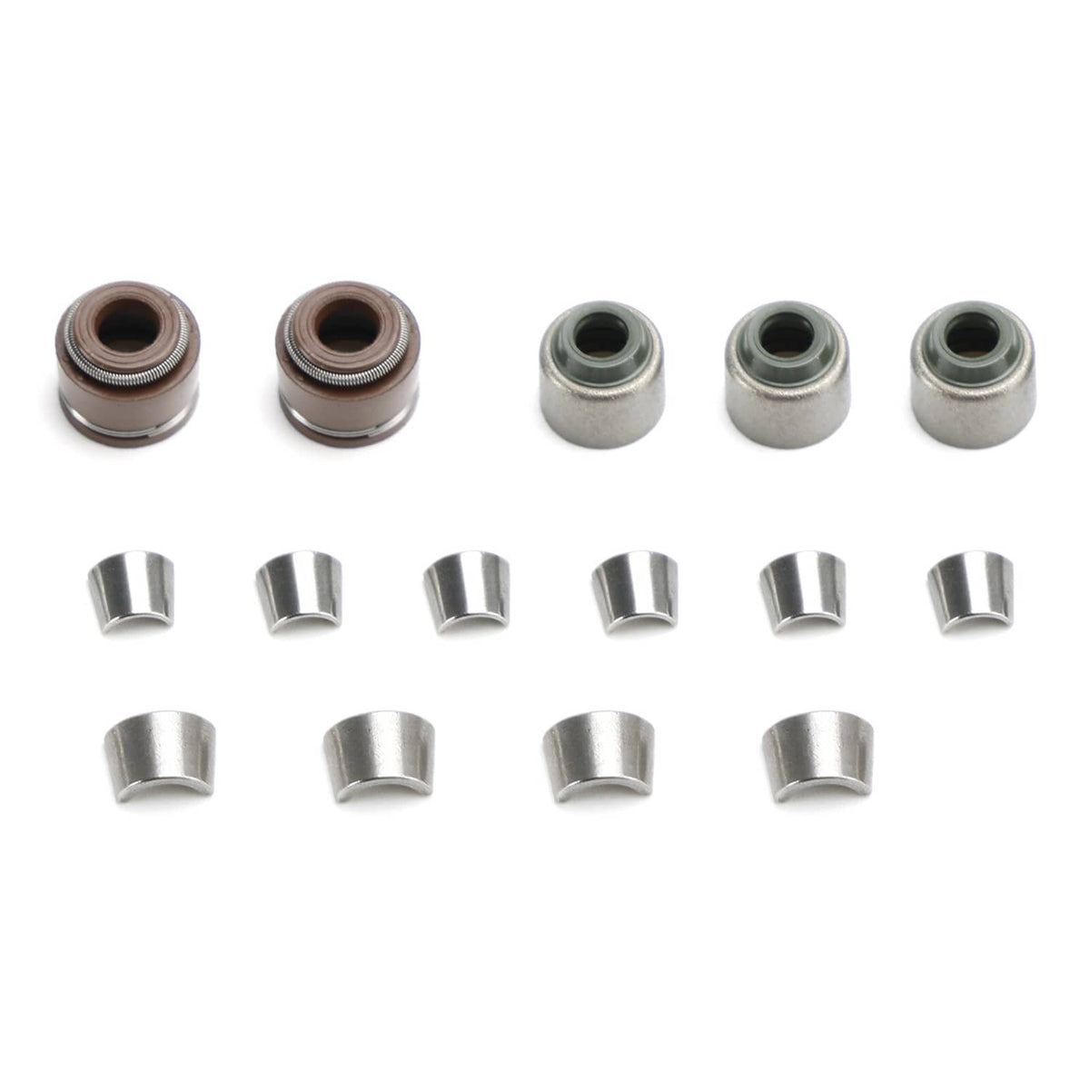Solid Spare Head Intake & Exhaust Valves Seals Cotters For Yamaha YFZ 450 YFZ450 R 2004-2023