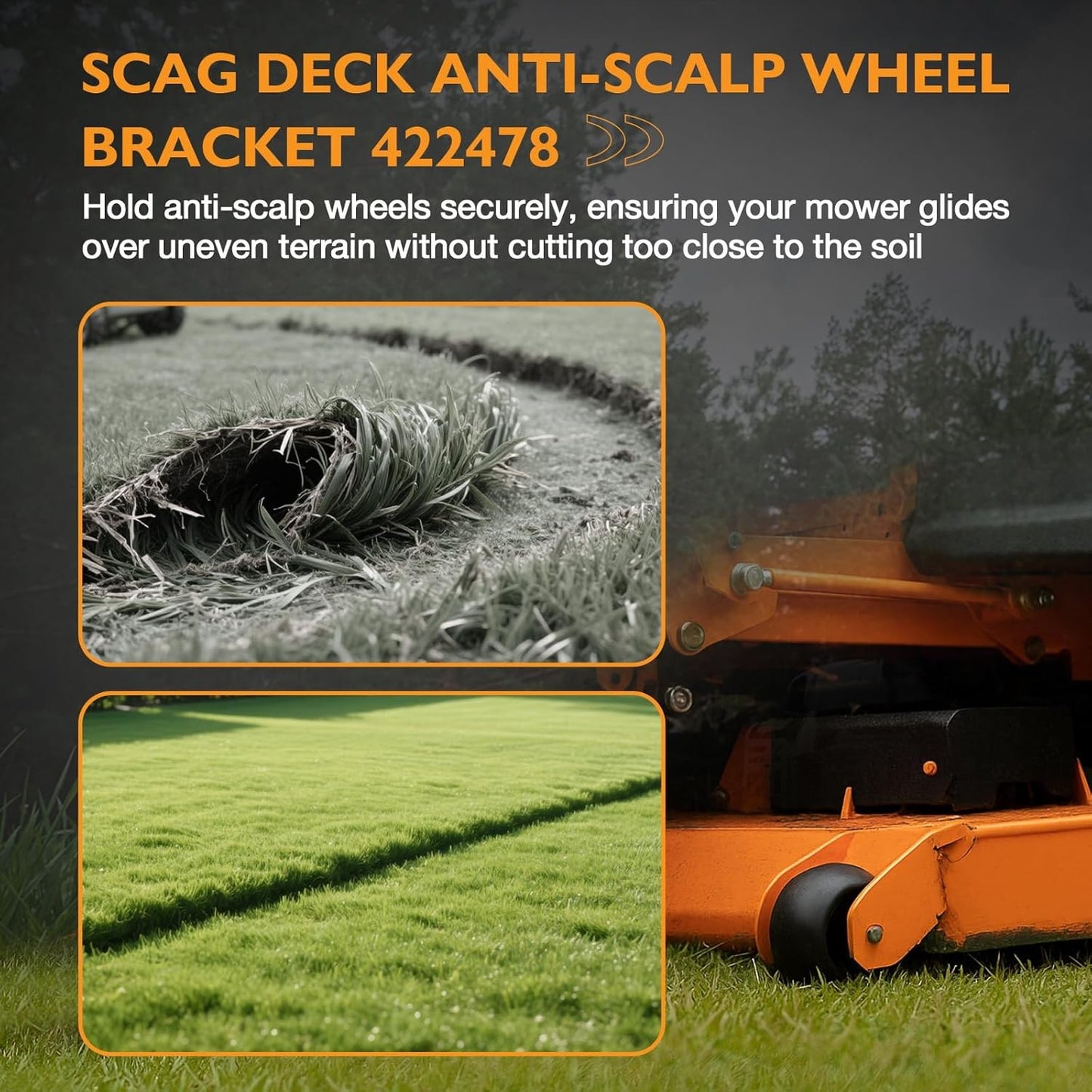 4X Deck Anti-Scalp Wheel Bracket For Scag Mower SCR42 SCR48 SCR52 SCZ61RD SCZ72V