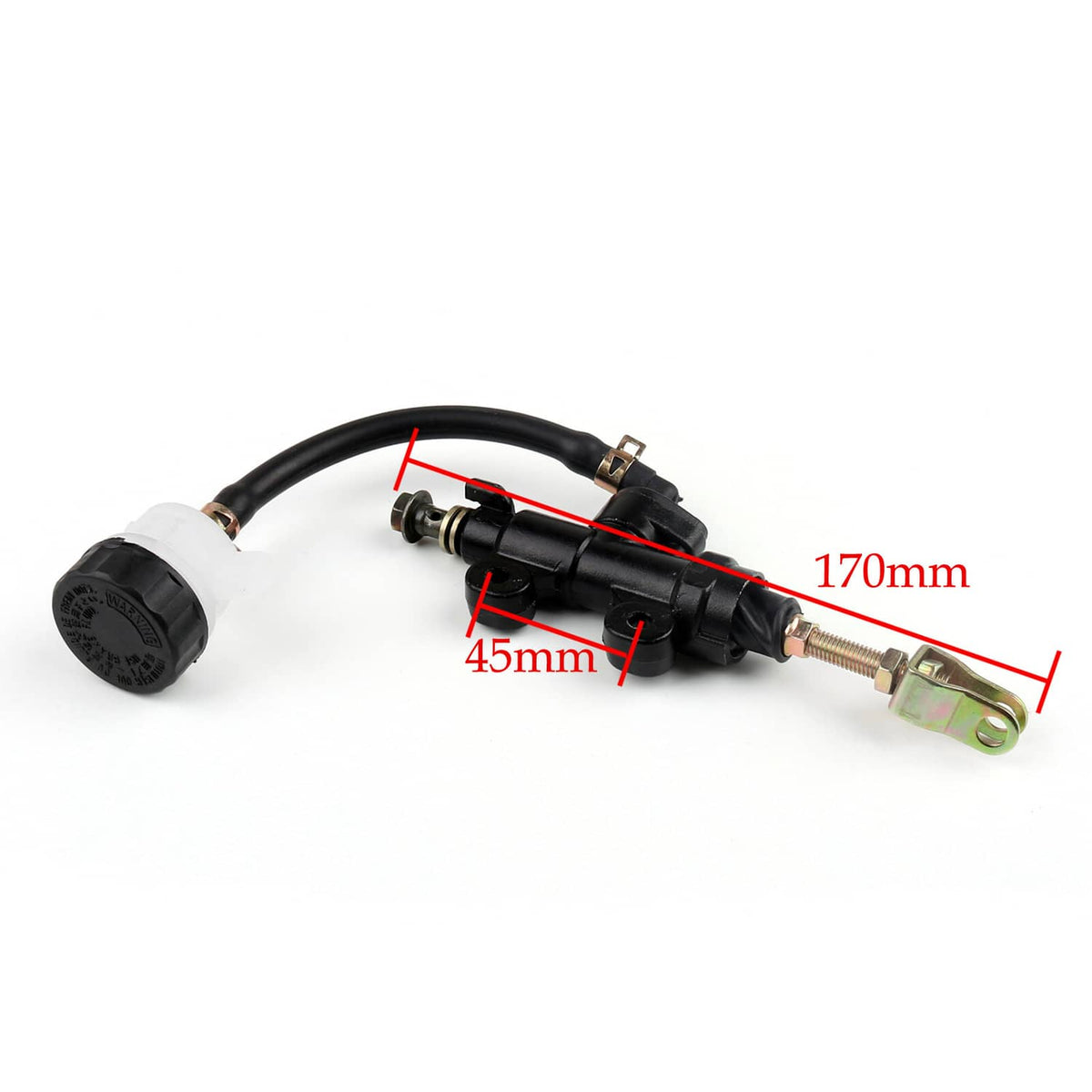 Solid Spare Moto Universal Rear Master Cylinder Hydraulic Brake Pump Fluid Reservoir BLK US