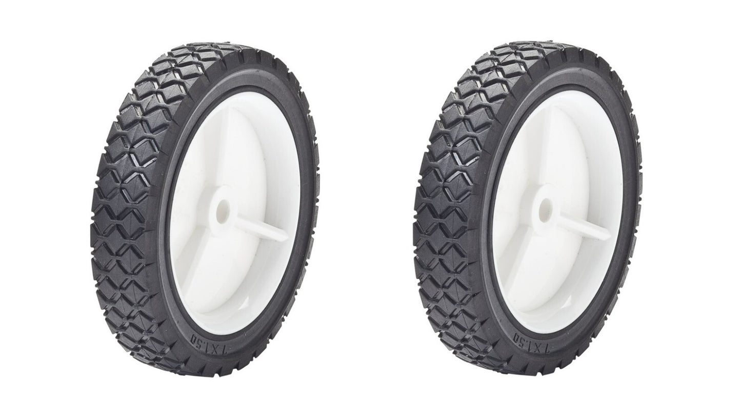 Solid Spare (2) Oregon 72-107 Universal Wheel, 7 Inch x 1.50 Inch Diamond Tread